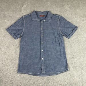Red Camel Shirt Boys XL Blue Chambray Cotton Casual Button Up Modern‎ Preppy